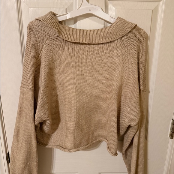 Altard State Knit Cropped Collared Sweater - Picture 4 of 4